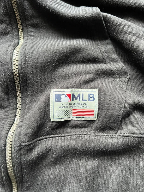 Black MLB NY New York Yankees Zip up Hoodie