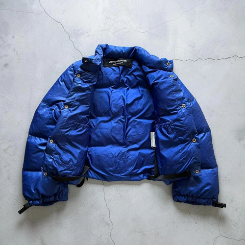 2007 Women's Navy Blue Junya Watanabe CDG Cropped Puffer Down Jacket Coat S