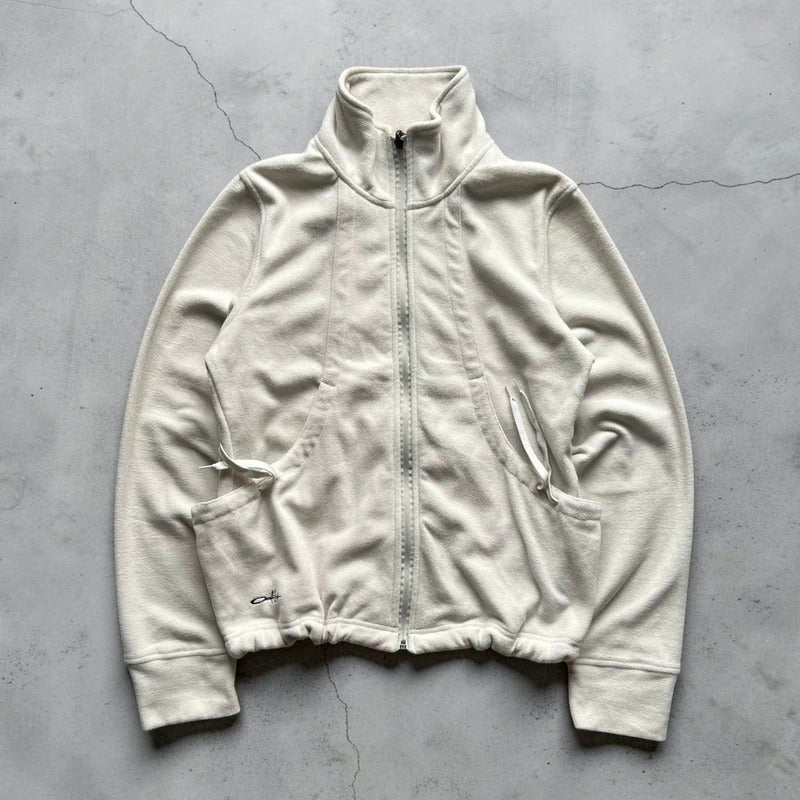 White/Cream Oakley Women's Fleece Full-Zip Jacket M