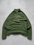 Dark Green Montbell Quarter / Half Zip up Chameece Fleece Jacket XS