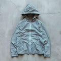 Lightweight Plaid Check Hooded Windbreaker S