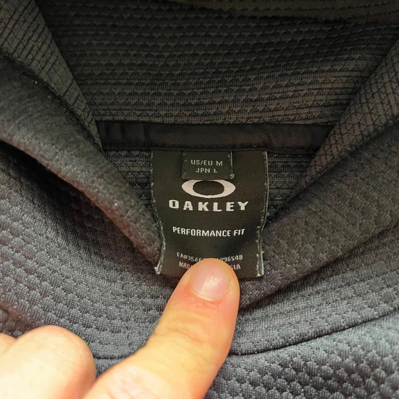 Black Oakley Textured Performance Fit Hoodie M