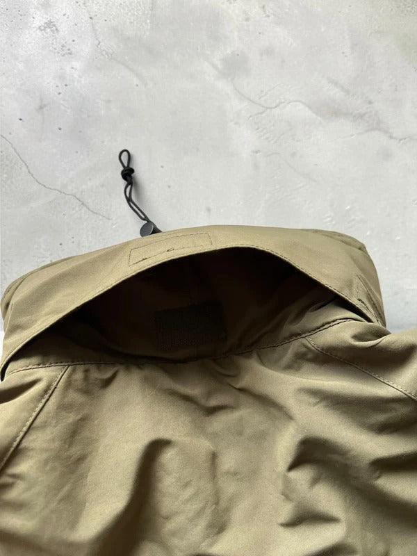 Khaki Green Avirex Coat Jacket Fleece Inner Lining L