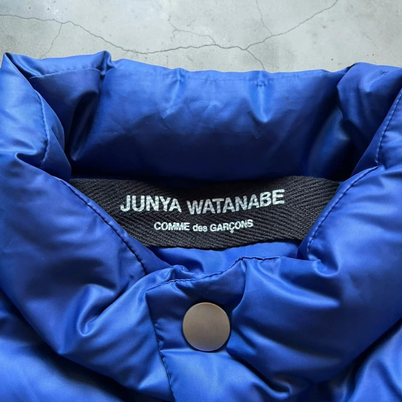 2007 Women's Navy Blue Junya Watanabe CDG Cropped Puffer Down Jacket Coat S