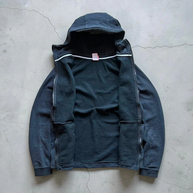 Vintage 00's Faded Black Nike Zip up Hoodie Jacket