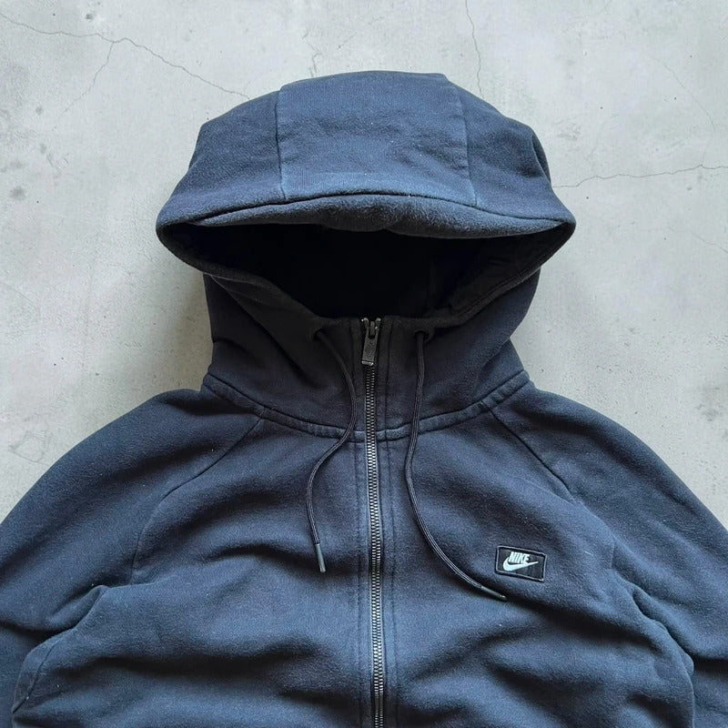 Vintage 00's Faded Black Nike Zip up Hoodie Jacket
