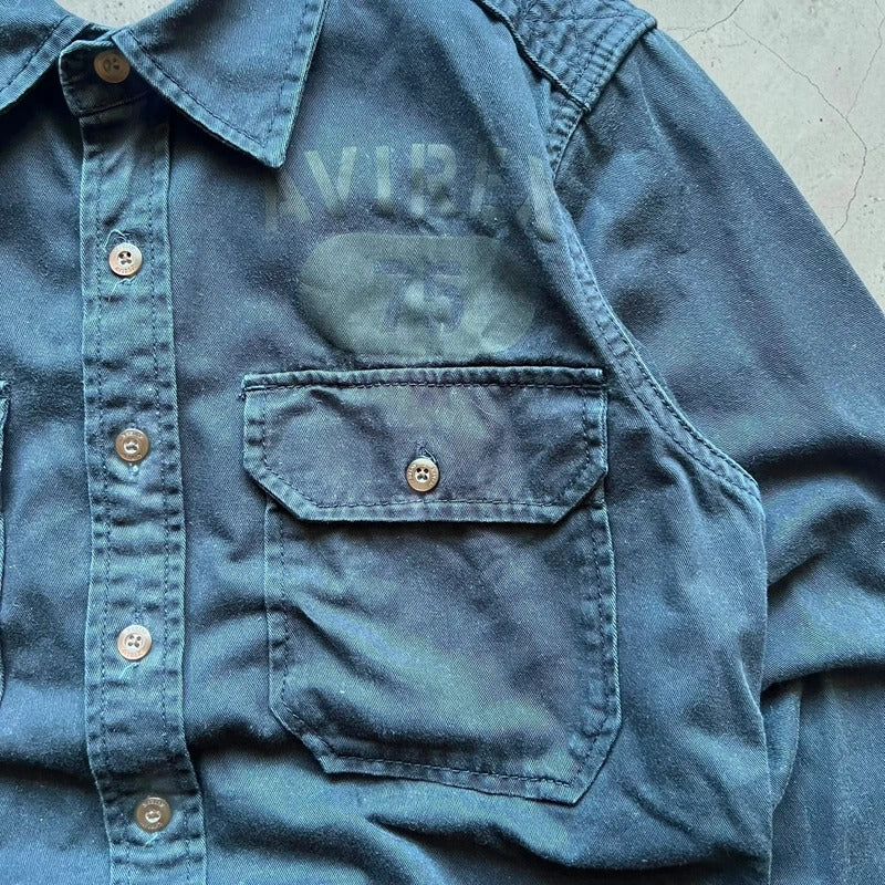 Avirex Navy Blue Button Up Jacket M