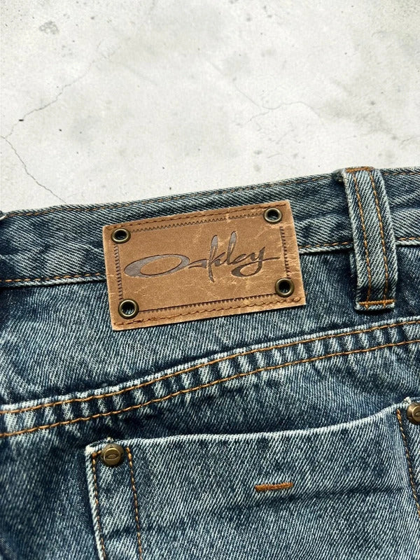 Oakley Denim Faded/Washed Cuffed Jeans 30'