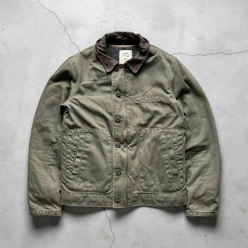 Vintage 00's Beams Japan Khaki Green Military Harrington Jacket XS