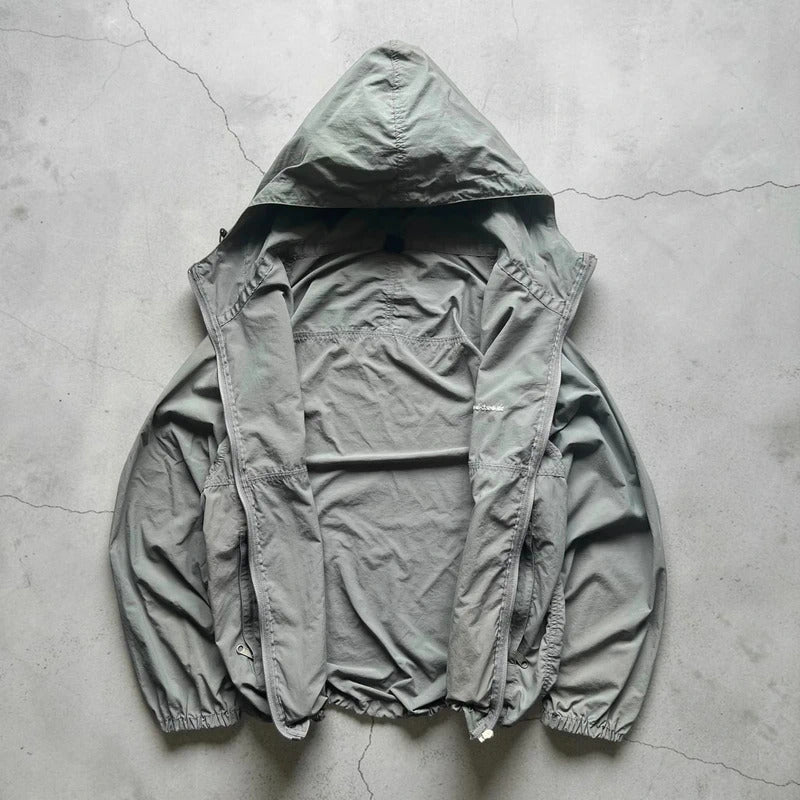 Grey Montbell Water Resistant Lightweight Jacket Coat M