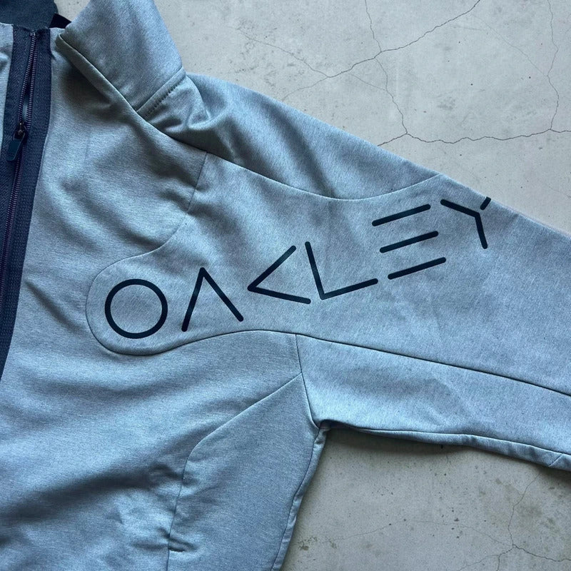 Grey Oakley Sportswear Lightweight Zip up Jacket S
