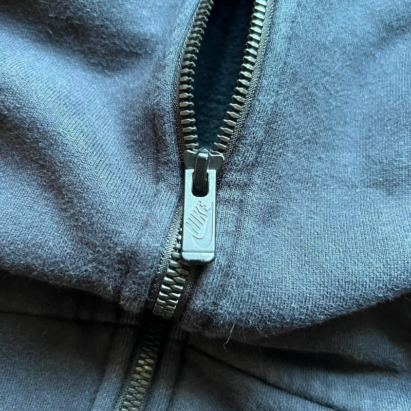 Vintage 00's Faded Black Nike Zip up Hoodie Jacket
