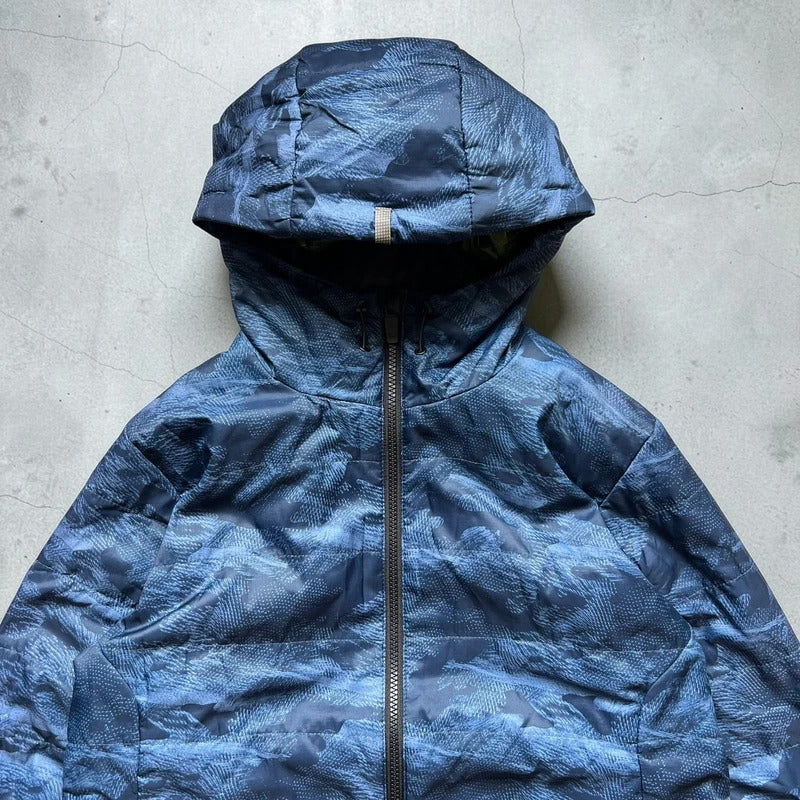 Navy Blue Digi Camo Oakley Technical Water Resistant Insulated Jacket Coat S