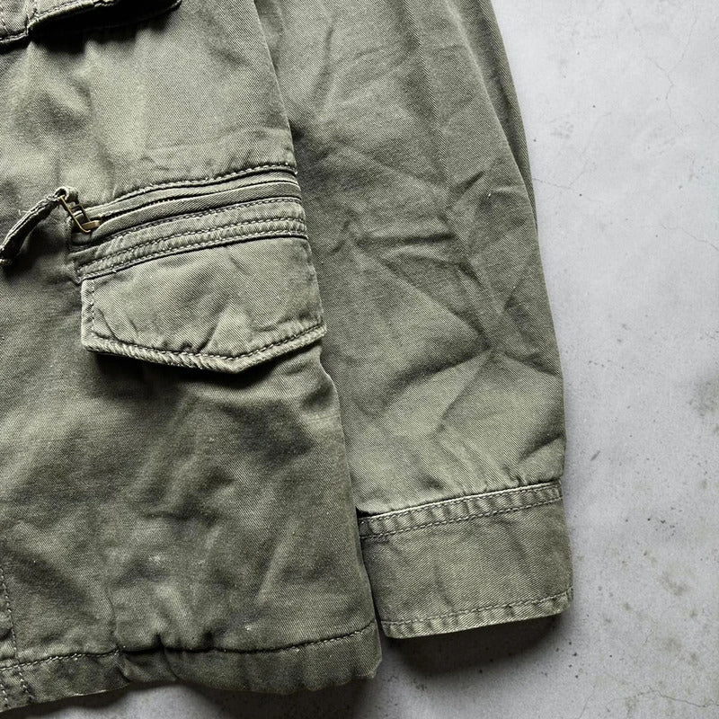 Vintage 00's Beams Khaki Field Utility Military Jacket S