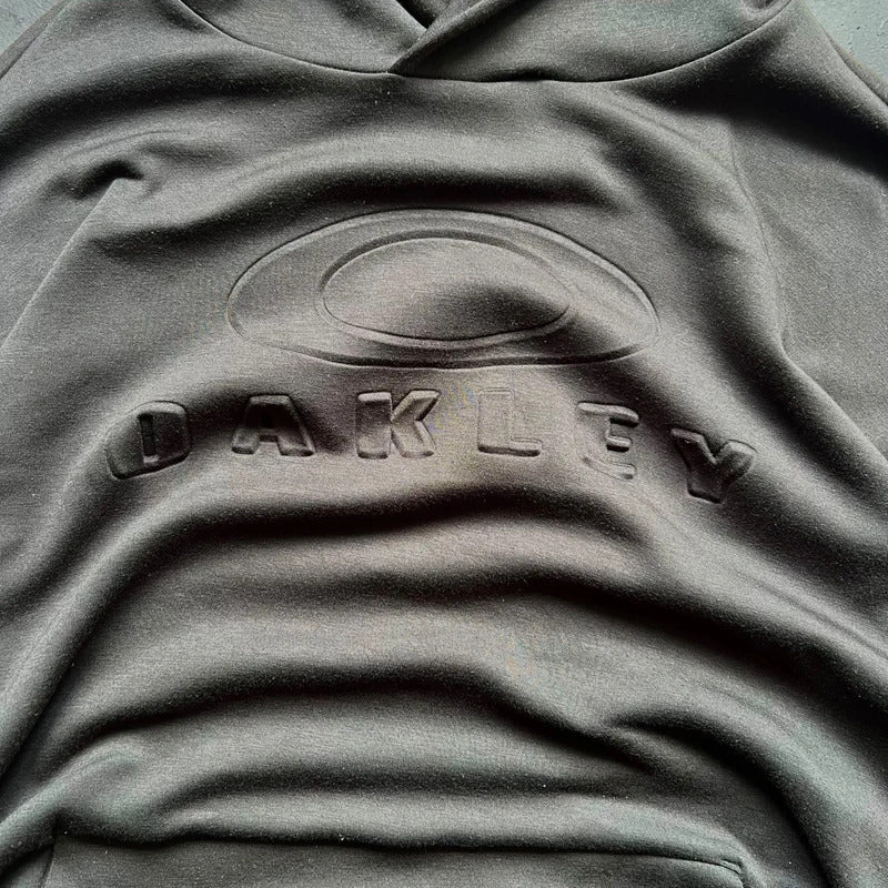 Black Oakley Embossed Logo Hoodie M