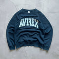 Vintage 00's Avirex Faded Black Print Sweatshirt Jumper XS