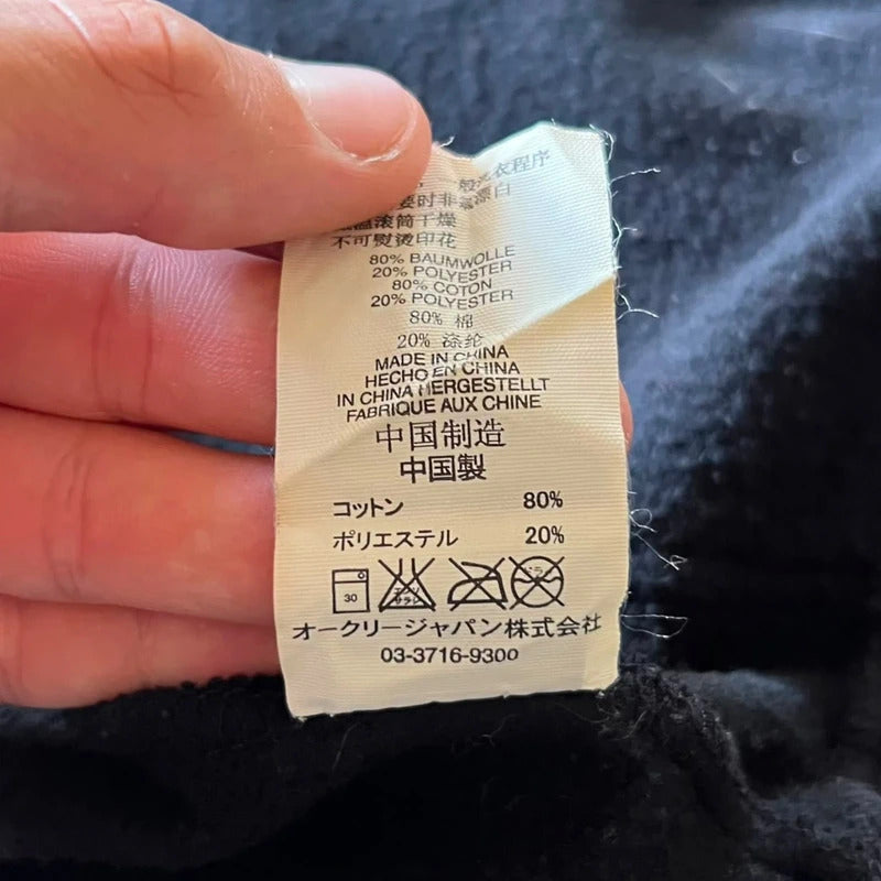 Black/Yellow 00's Oakley Graphic print Zip Up Hoodie M