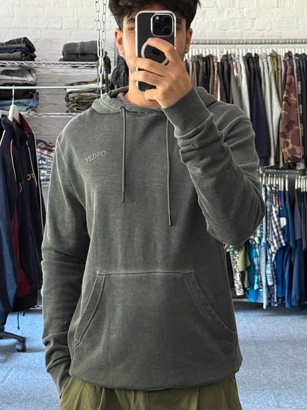 Vintage style Faded Grey Oakley Hoodie M