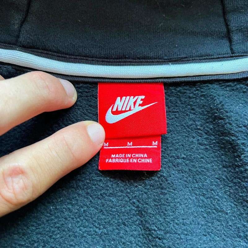 Vintage 00's Faded Black Nike Zip up Hoodie Jacket