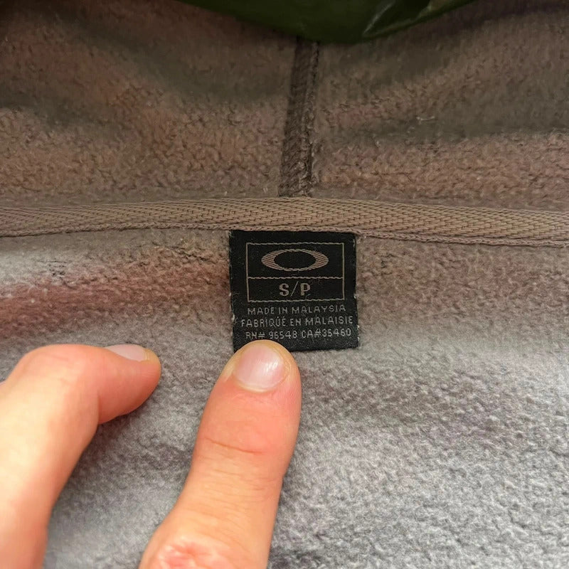Grey Dark Grey Oakley Striped Full Zip Hoodie S