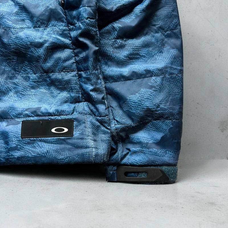 Navy Blue Digi Camo Oakley Technical Water Resistant Insulated Jacket Coat S