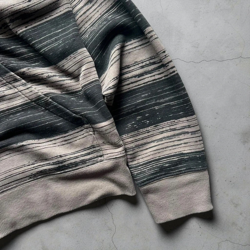 Grey Dark Grey Oakley Striped Full Zip Hoodie S