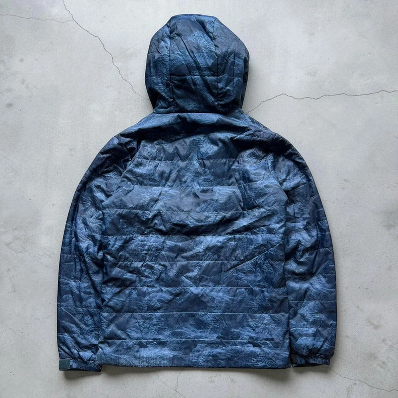 Navy Blue Digi Camo Oakley Technical Water Resistant Insulated Jacket Coat S