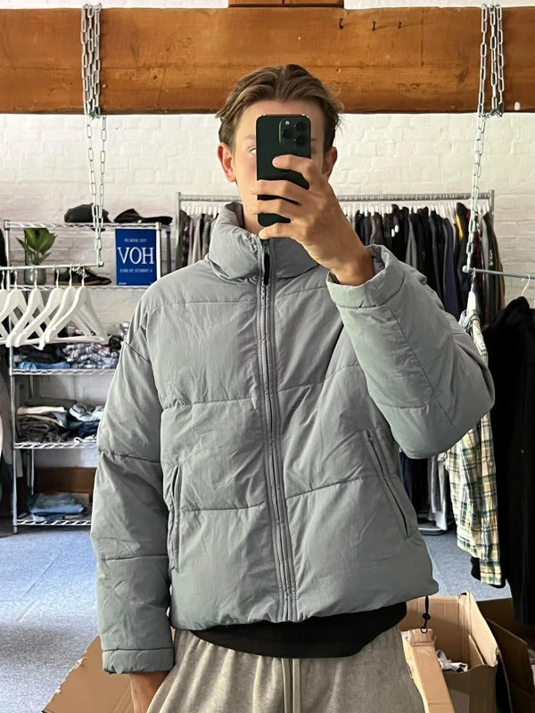 Light Blue Grey Beams Japan Puffer Jacket Coat M