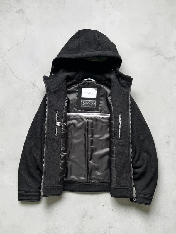 Beams Wool Fleece Hooded Jacket S