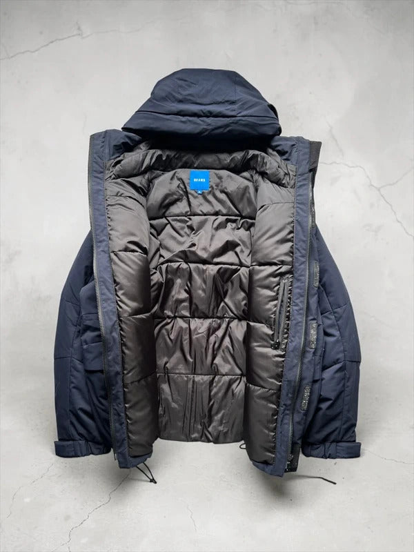 Navy Blue Beams Japan Puffer Jacket Coat XL