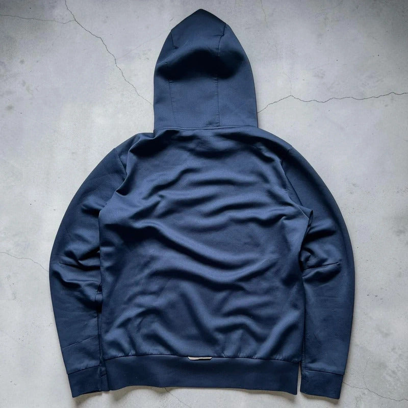 Vintage 00's Oakley Print Logo Navy Blue Hoodie S
