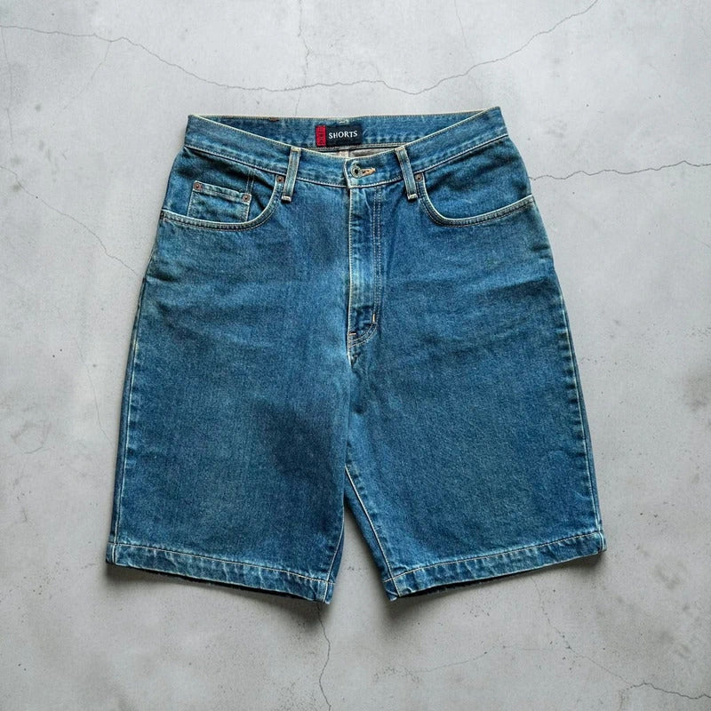 Vintage 00's Baggy Edwin Blue Denim Shorts Jorts W29