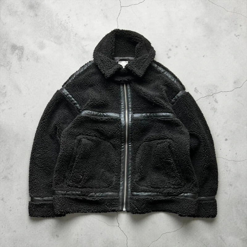 Black Beams Japan Fleece Zip up Jacket L