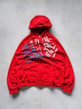 Vintage 00's Red Oakley Logo Zip up Hoodie M