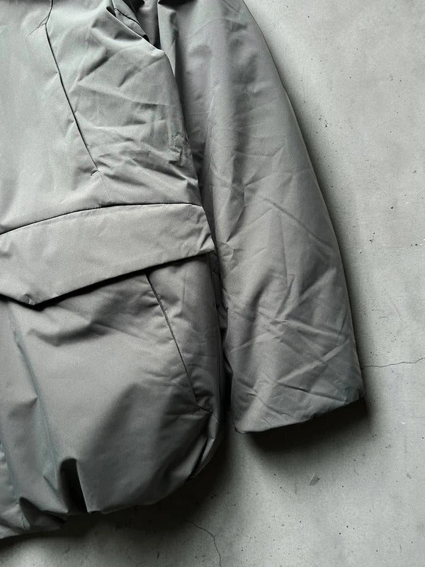 Dark Grey Montbell Water Repellent Puffer Jacket Coat L