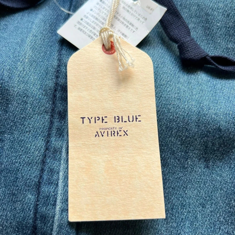 Type Blue Avirex Silent Service Zip Up Hoodie Jacket