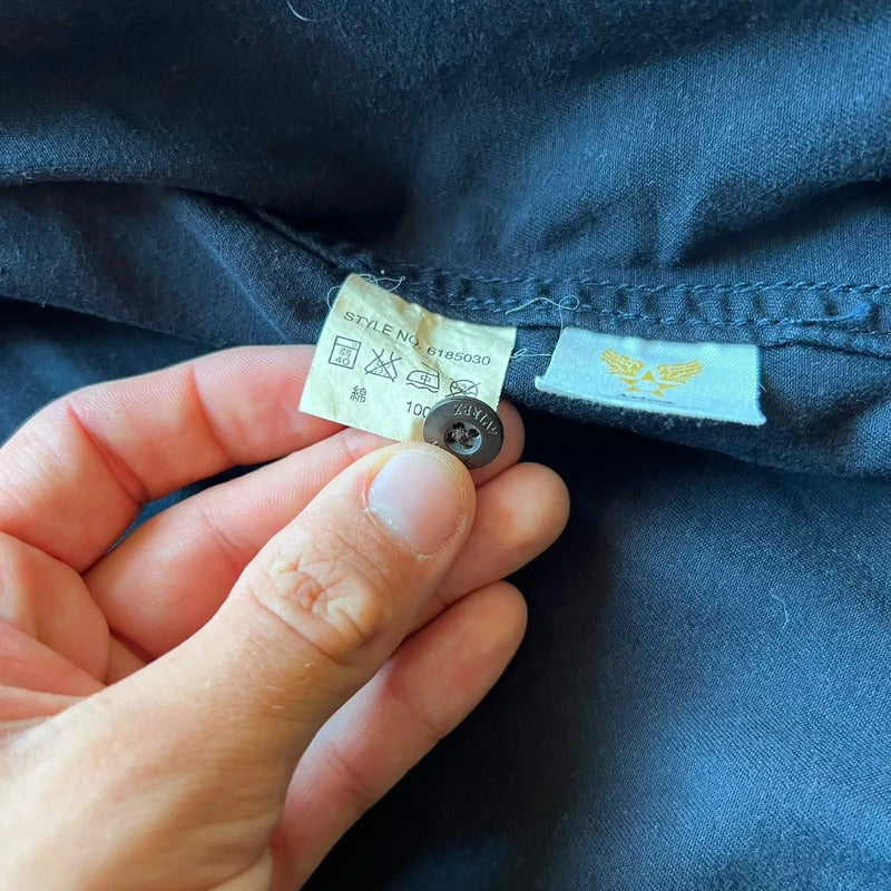 Avirex Navy Blue Button Up Jacket M