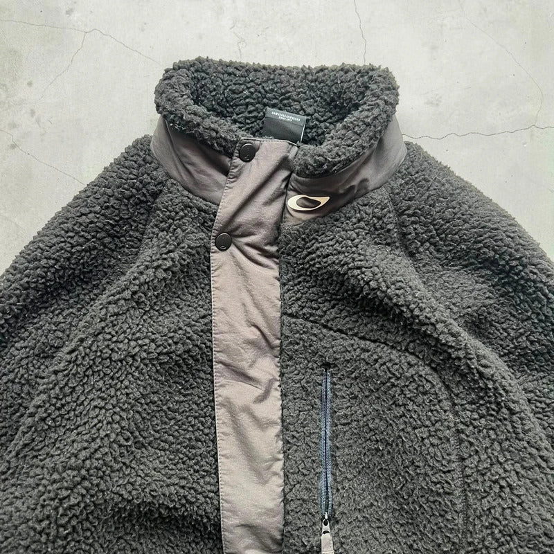 Vintage 00’s Black Oakley Technical Sherpa Fleece Jacket S