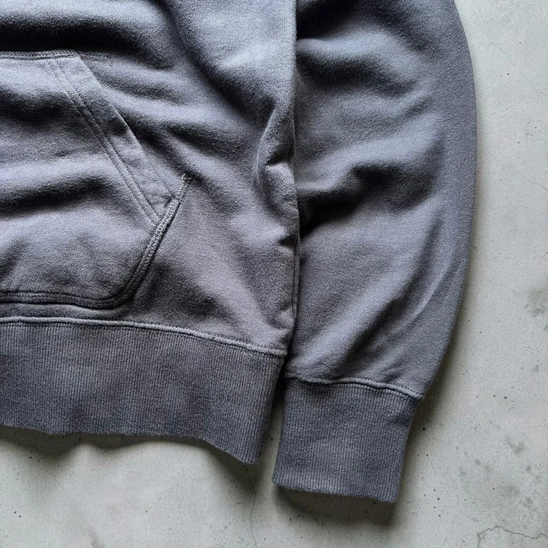 Grey Black Beams Heart Japan Skull Print Hoodie S