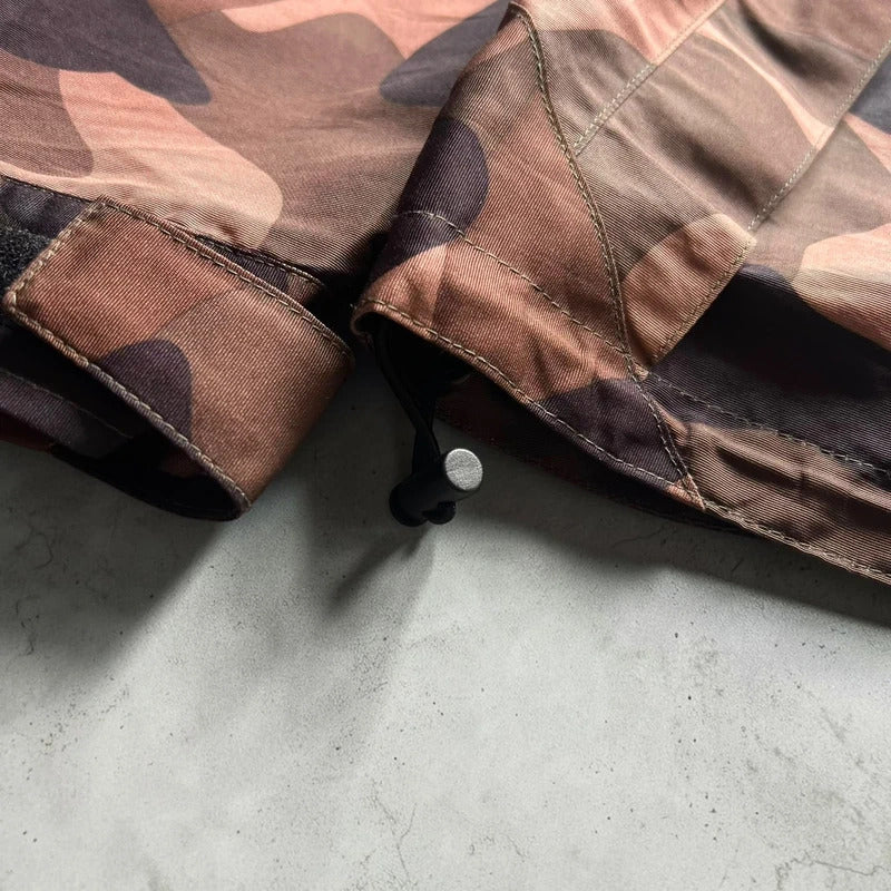 Brown Camo Technical Hooded Zip Jacket M