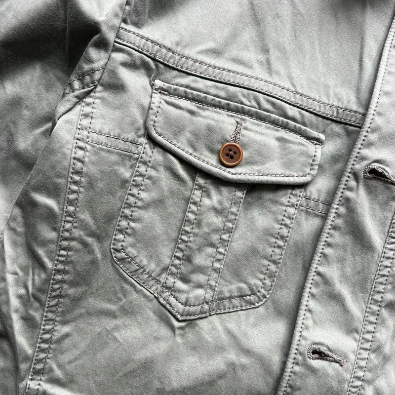 Vintage 00's Khaki Green Military Style Jacket S