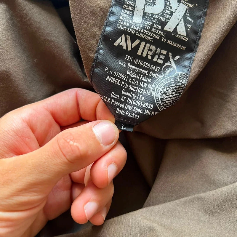 Brown Avirex MA-1 Military Bomber Jacket M