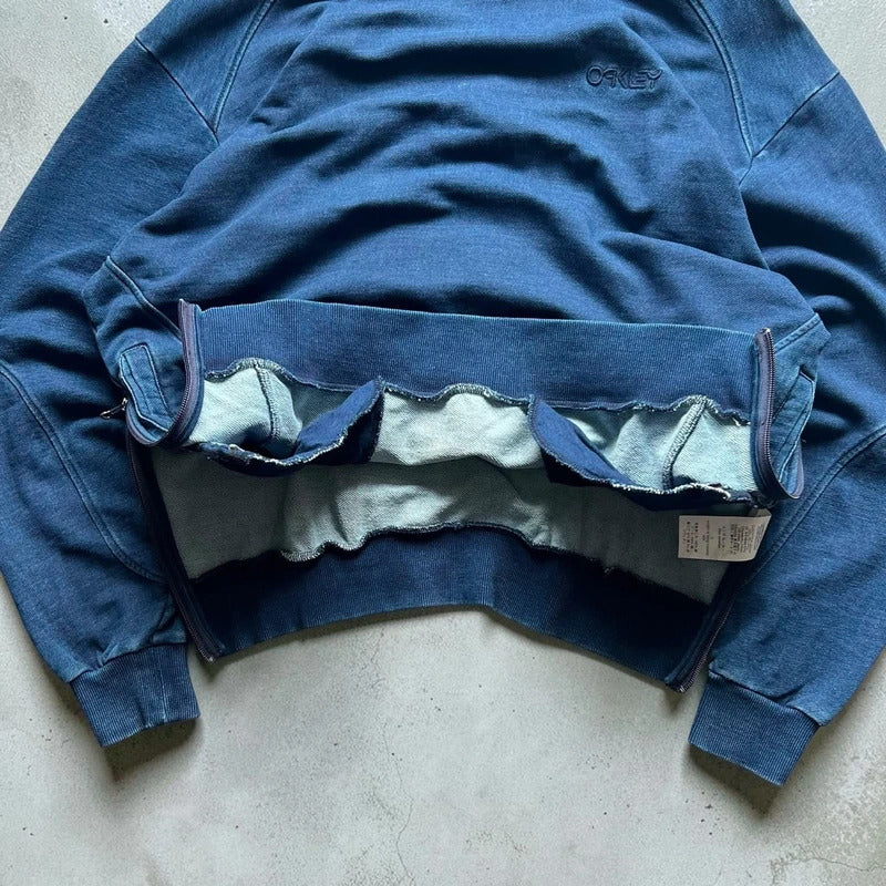 Washed Blue Oakley Pullover Hoodie S