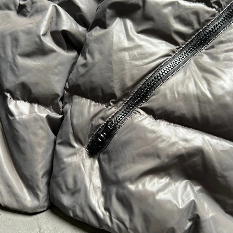 Grey Beams Japan Hooded Feather Puffer Jacket Coat M