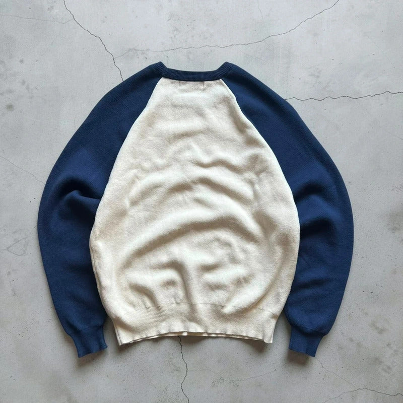 Vintage 00's Avirex Navy Blue White Jumper Sweatshirt XS