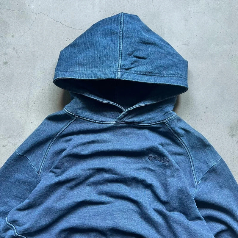 Washed Blue Oakley Pullover Hoodie S