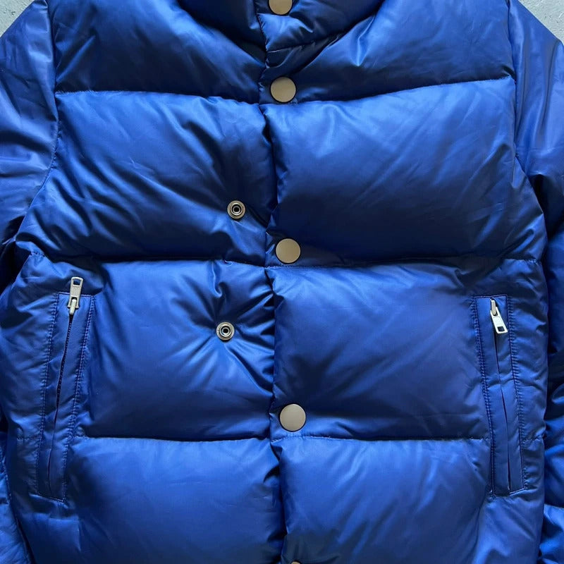 2007 Women's Navy Blue Junya Watanabe CDG Cropped Puffer Down Jacket Coat S