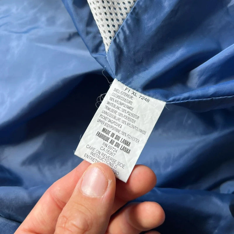 Vintage 00's Columbia Blue White Water Resistant Windbreaker Jacket L