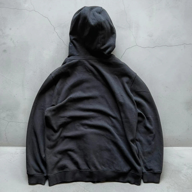 Black/Yellow 00's Oakley Graphic print Zip Up Hoodie M