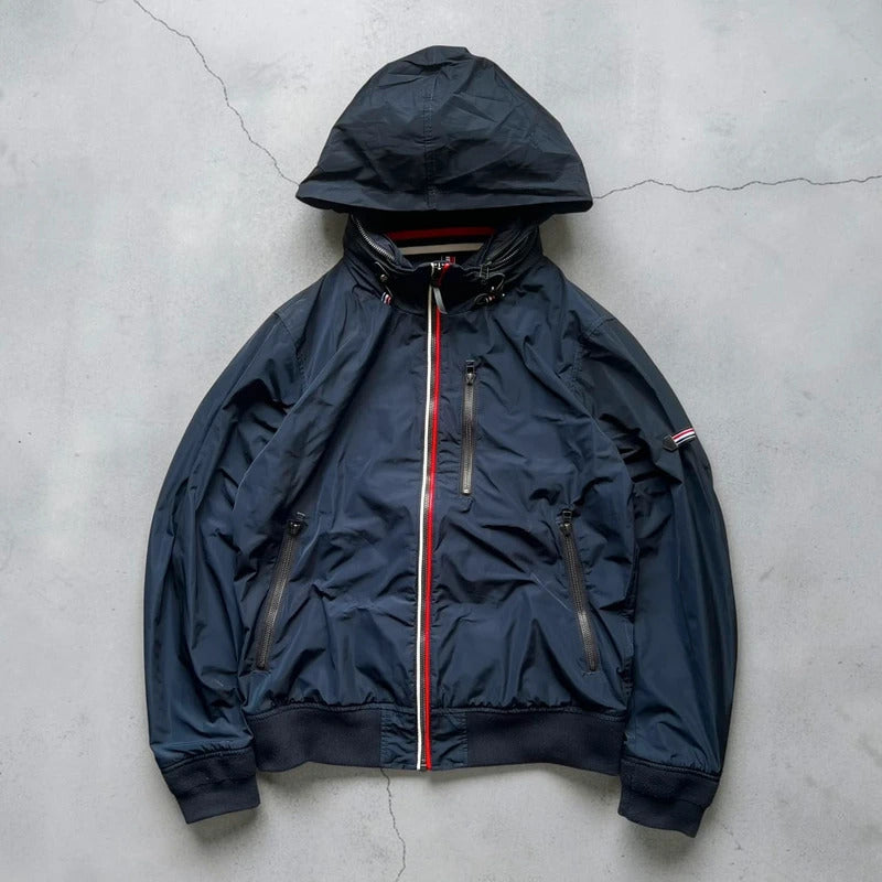 Navy Blue Beams Japan Hooded Bomber Jacket XS